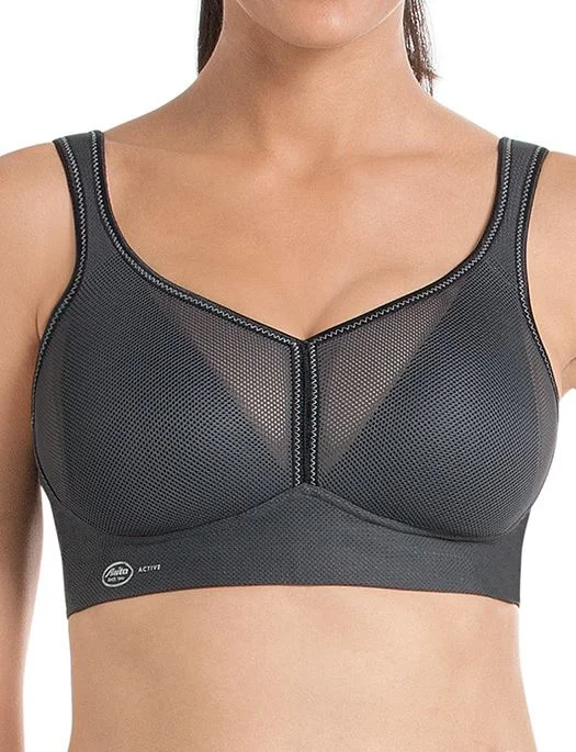 Anita Air Control Sports Bra, ANTHRACITE