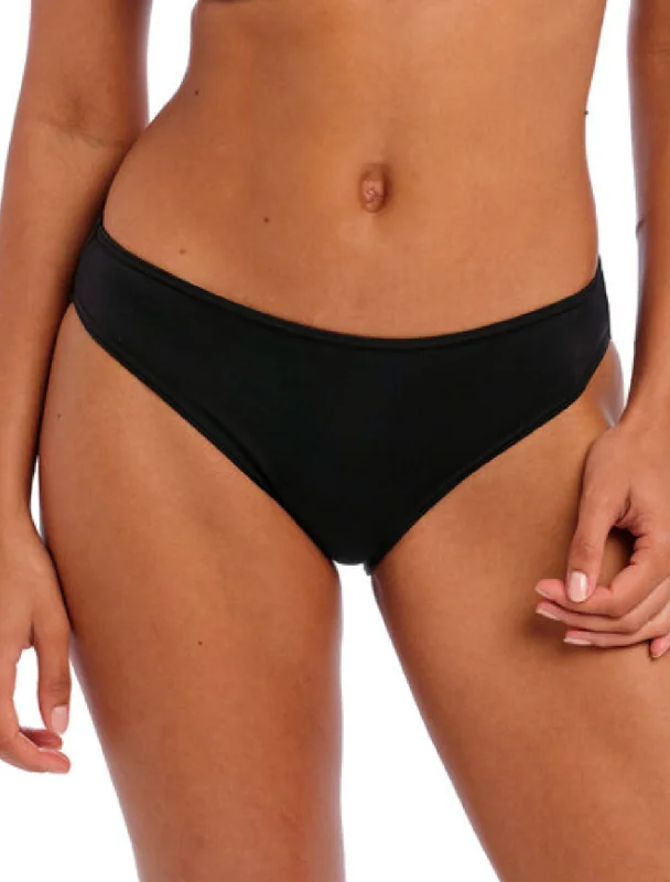 Freya Jewel Cove Classic Swim Brief Plain Black | Plain Black Bikini Briefs By Freya Swimwear