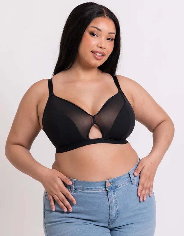 Curvy Kate Get Up and Chill Non-Wired Bralette Black