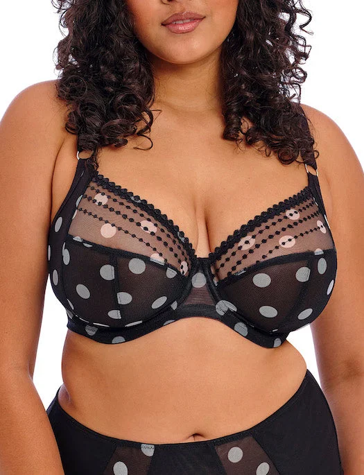 Elomi Matilda Convertible Plunge Bra, BLACK DOT