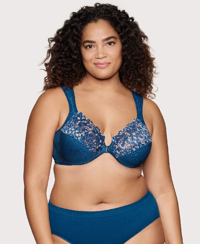 Front-Closure WonderWire Bra Dark Denim