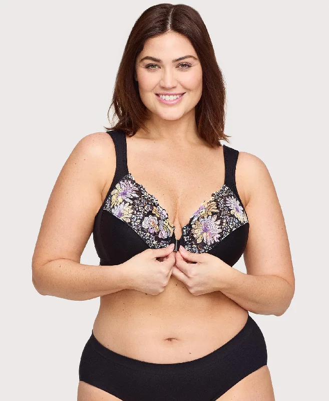 Front-Closure WonderWire Bra Floral Print