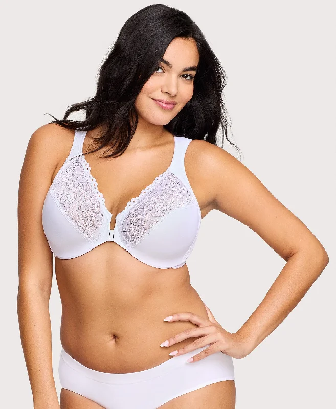 Front-Closure WonderWire Bra White