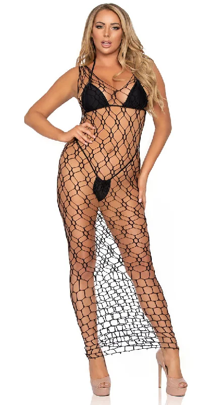 Hexagon Net Maxi Dress