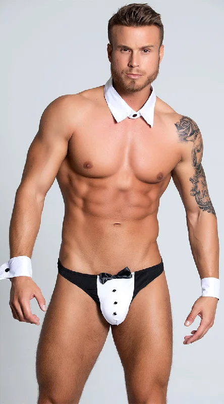 Men's Black Tie Only Lingerie Costume