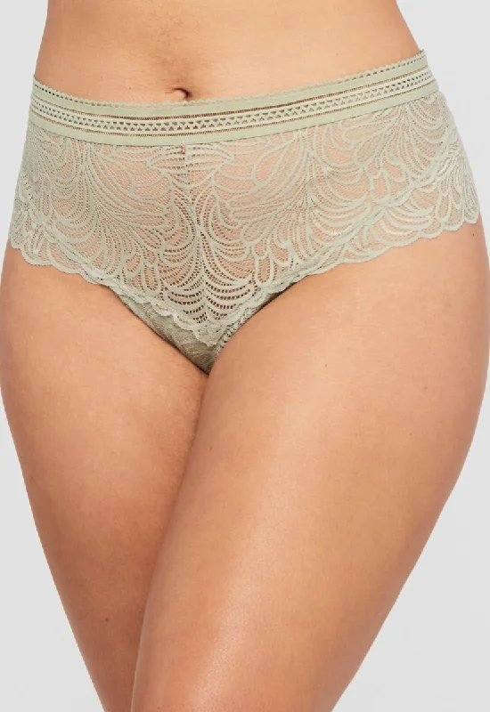 London Fog High Waist Thong Sage- 9457