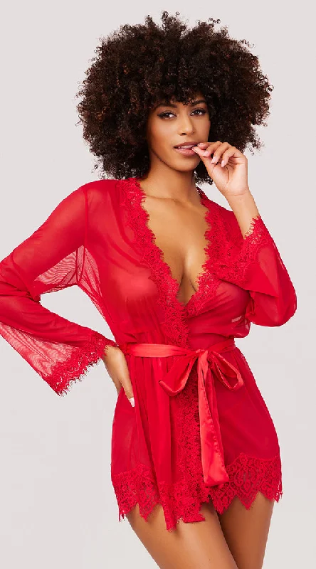 Yandy Eyelash Lace Robe Set