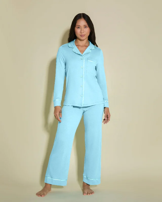 Conjunto De Pijama Petite Con Camisa De Manga Larga Y Pantalones