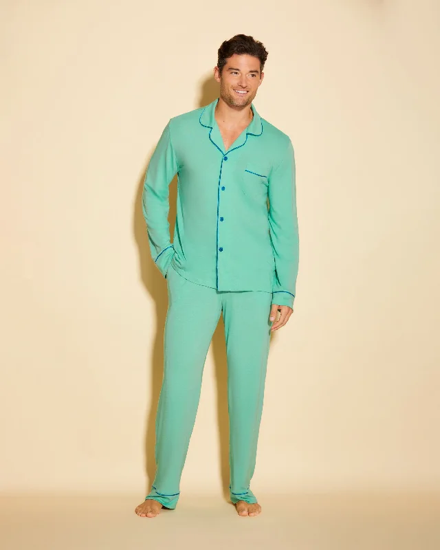 Ensemble De Pyjama Classique À Manches Longues Et Pantalon Pour Hommes