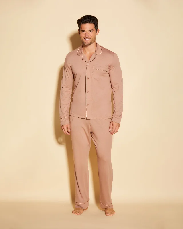 Ensemble De Pyjama Classique À Manches Longues Et Pantalon Pour Hommes