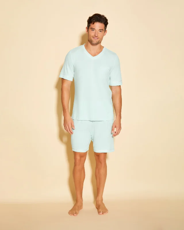 Kurzärmeliges Top & Shorts Pyjama-Set Für Männer