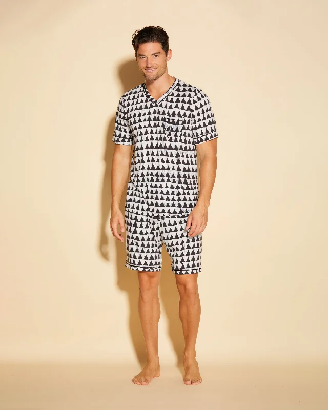 Kurzärmeliges Top & Shorts Pyjama-Set Für Männer