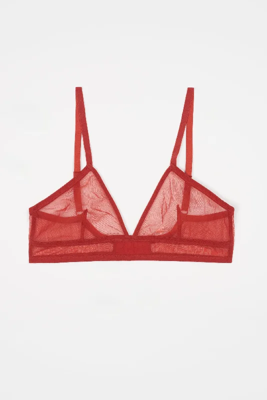 Bare Minimal Triangle Bra | Crimson