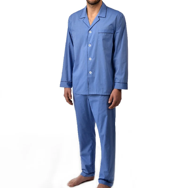 Big And Tall Cotton Long Sleeve Pajama In Blue