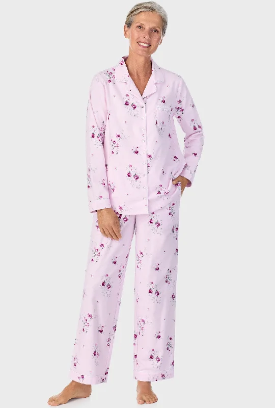 Blush Pink Floral Notch Collar PJ Set