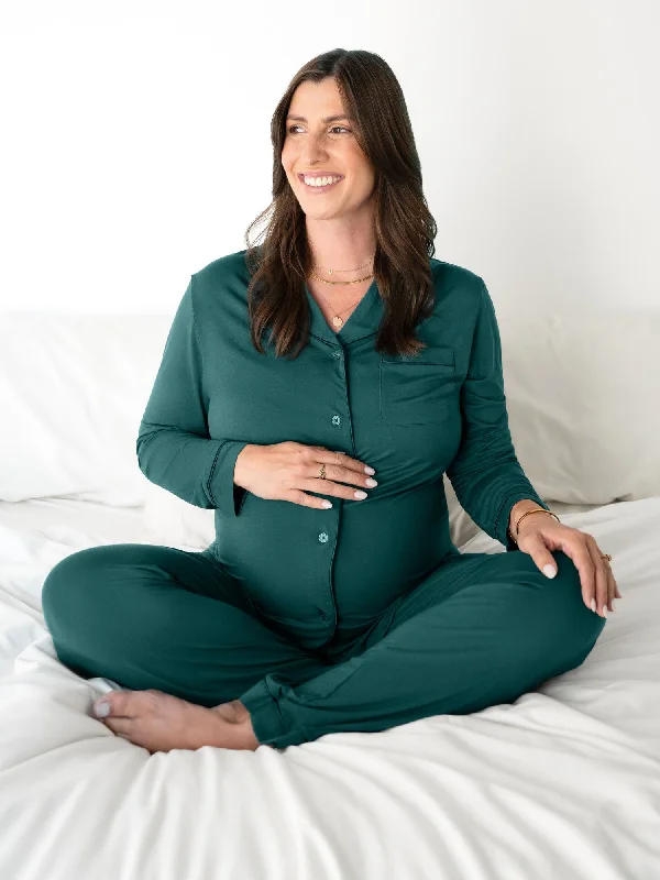 Clea Bamboo Long Sleeve Pajama Set | Evergreen