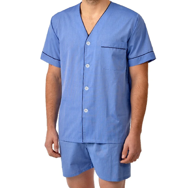 Cotton Shorty Pajama In Blue