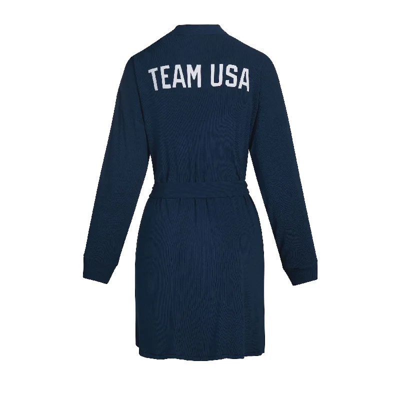 OLYMPIC CAPSULE RIB ROBE | NAVY